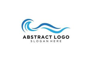 Abstract water wave splash logo symbol and icon design. vector