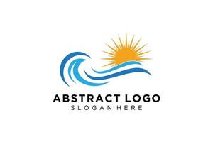 Abstract water wave splash logo symbol and icon design. vector