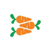 vector de logotipo de símbolo de grupo de zanahorias