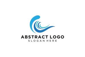 Abstract water wave splash logo symbol and icon design. vector