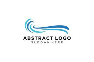 Abstract water wave splash logo symbol and icon design. vector