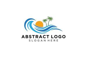 Abstract water wave splash logo symbol and icon design. vector