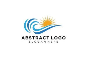 Abstract water wave splash logo symbol and icon design. vector