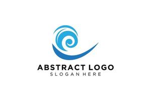 Abstract water wave splash logo symbol and icon design. vector