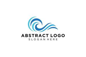 Abstract water wave splash logo symbol and icon design. vector