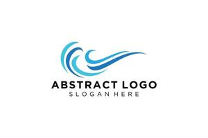 Abstract water wave splash logo symbol and icon design. vector