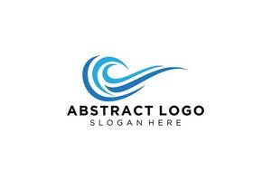 Abstract water wave splash logo symbol and icon design. vector