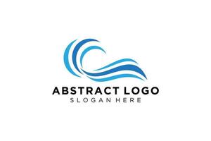 Abstract water wave splash logo symbol and icon design. vector