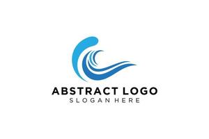 Abstract water wave splash logo symbol and icon design. vector