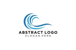 Abstract water wave splash logo symbol and icon design. vector