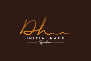Initial DH signature logo template vector. Hand drawn Calligraphy lettering Vector illustration.
