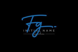 Initial FG signature logo template vector. Hand drawn Calligraphy lettering Vector illustration.