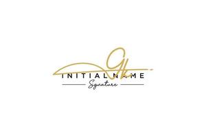 Initial GK signature logo template vector. Hand drawn Calligraphy lettering Vector illustration.