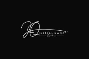 Initial JQ signature logo template vector. Hand drawn Calligraphy lettering Vector illustration.