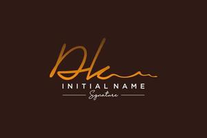 Initial DK signature logo template vector. Hand drawn Calligraphy lettering Vector illustration.