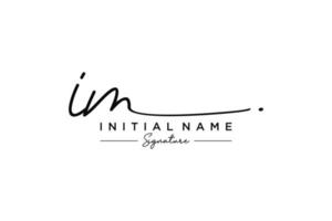 Initial IM signature logo template vector. Hand drawn Calligraphy lettering Vector illustration.