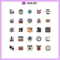 25 iconos creativos signos y símbolos modernos de comunicación de conejo de altavoz elementos de diseño de vector editables de conejito de pascua