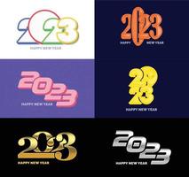 Big Set of 2023 Happy New Year logo text design 2023 number design template vector