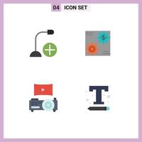 4 Flat Icon concept for Websites Mobile and Apps add making gadget capital profit Editable Vector Design Elements