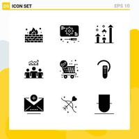 9 Creative Icons Modern Signs and Symbols of success team man user career Editable Vector Design Elements