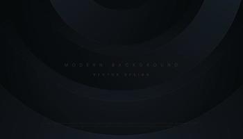 Minimalist Dark Gradient Luxury Background with Circle Geometric Elements. Vector Illustration