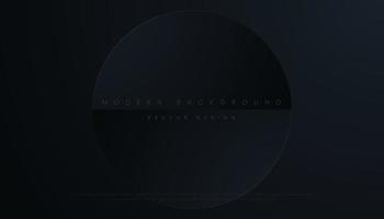 Minimalist Dark Gradient Luxury Background with Circle Geometric Elements. Vector Illustration