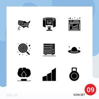 9 Solid Glyph concept for Websites Mobile and Apps furniture kid board cute baby Editable Vector Design Elements