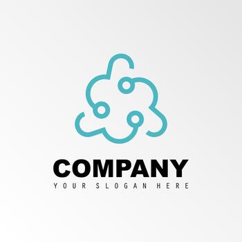 Triangle with tech icon in line image graphic icon logo design abstract concept vector stock. Can be used as a symbol related to internet