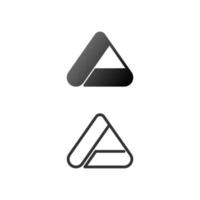 letra a fuente en triángulo imagen única y atractiva icono gráfico diseño de logotipo concepto abstracto vector stock. se puede usar como un símbolo relacionado con la inicial o el monograma