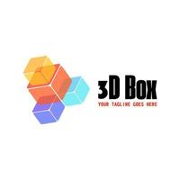 several 3D boxes are stacked image graphic icon logo design abstract concept vector stock. Can be used as a symbol associated with Illustration