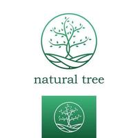 rama de árbol simple y única y imagen de raíz icono gráfico diseño de logotipo concepto abstracto vector stock. se puede utilizar como un símbolo relacionado con la naturaleza o la planta.
