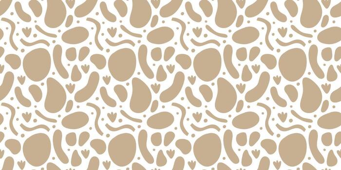 patrón transparente de vector. ornamento repetitivo abstracto para el diseño de superficies, impresión en papel y tela. ondas dibujadas a mano, formas, círculos, flores, hojas, ramas. antecedentes para la publicación en las redes sociales. vector