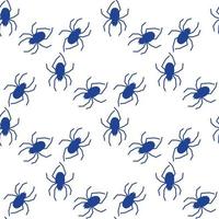 Spider vector seamless pattern on a white background. Insect pattern print on textiles, paper, wrapping paper theme