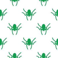 Spider vector seamless pattern on a white background. Insect pattern print on textiles, paper, wrapping paper theme