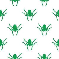 Spider vector seamless pattern on a white background. Insect pattern print on textiles, paper, wrapping paper theme