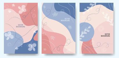 Vector set of abstract creative backgrounds