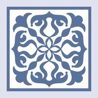 Azulejo de mosaico marroquí sin costura vectorial con mosaico de colores. azulejo azul vintage de portugal, talavera mexicana, adorno de mayólica italiana, motivo arabesco o mosaico cerámico español vector