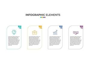 4 steps infographics vector