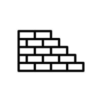 brick works icon illustration. line icon style. icon related to construction. Simple vector design editable