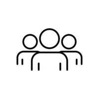 People icon illustration. line icon style. suitable for apps, websites, mobile apps. icon related to group. Simple vector design editable