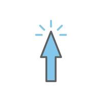 Colored cursor icon illustration. Two tone icon style. suitable for apps, websites, mobile apps. icon related to click. Simple vector design editable