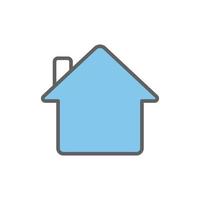 ilustración de icono de casa de color. estilo de icono de dos tonos. adecuado para aplicaciones, sitios web, aplicaciones móviles. icono relacionado con la dirección. diseño vectorial simple editable vector