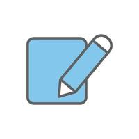 Colored pencil icon illustration. Two tone icon style. suitable for apps, websites, mobile apps. icon related to write. Simple vector design editable