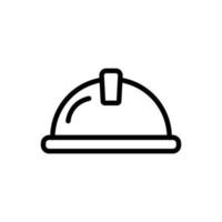 Helmet icon illustration. line icon style. icon related to dump construction. Simple vector design editable