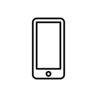 Mobile phone icon illustration. line icon style. suitable for call me icon. icon related to calling. Simple vector design editable