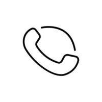 Telephone icon illustration. line icon style. suitable for apps, websites, mobile apps. icon related to call. Simple vector design editable