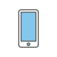 Colored mobile phone icon illustration. Two tone icon style. suitable for call me icon. icon related to calling. Simple vector design editable