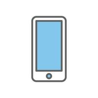 Colored mobile phone icon illustration. Two tone icon style. suitable for call me icon. icon related to calling. Simple vector design editable