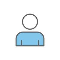 Colored people icon illustration. Two tone icon style. suitable for apps, websites, mobile apps. icon related to name. Simple vector design editable