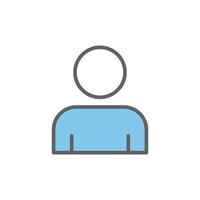 ilustración de icono de personas de color. estilo de icono de dos tonos. adecuado para aplicaciones, sitios web, aplicaciones móviles. icono relacionado con el nombre. diseño vectorial simple editable vector